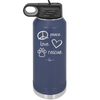 Peace. Love. Rescue. - Laser Engraved Stainless Steel Drinkware - 1011 -