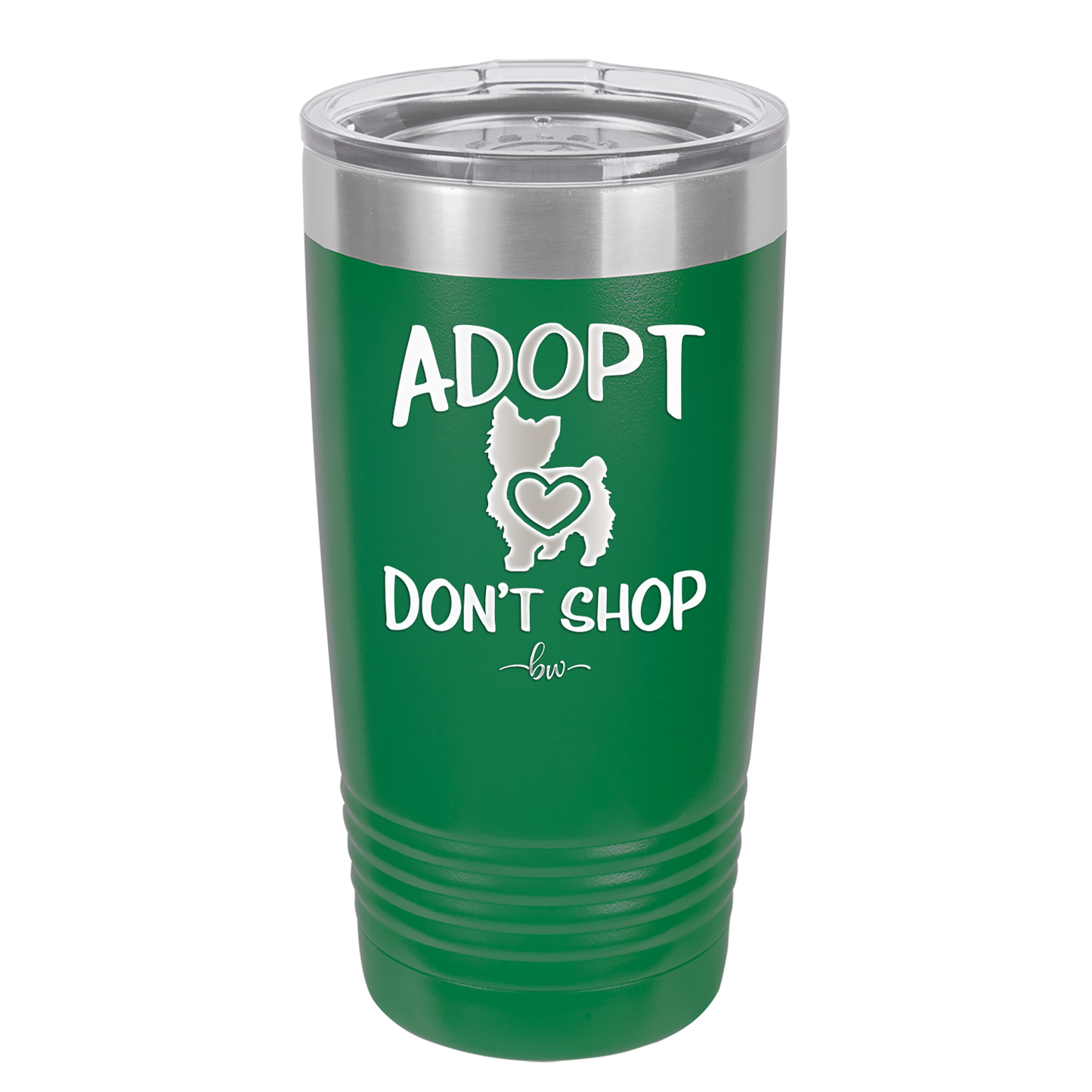 Adopt Don't Shop - Laser Engraved Stainless Steel Drinkware - 1013 -