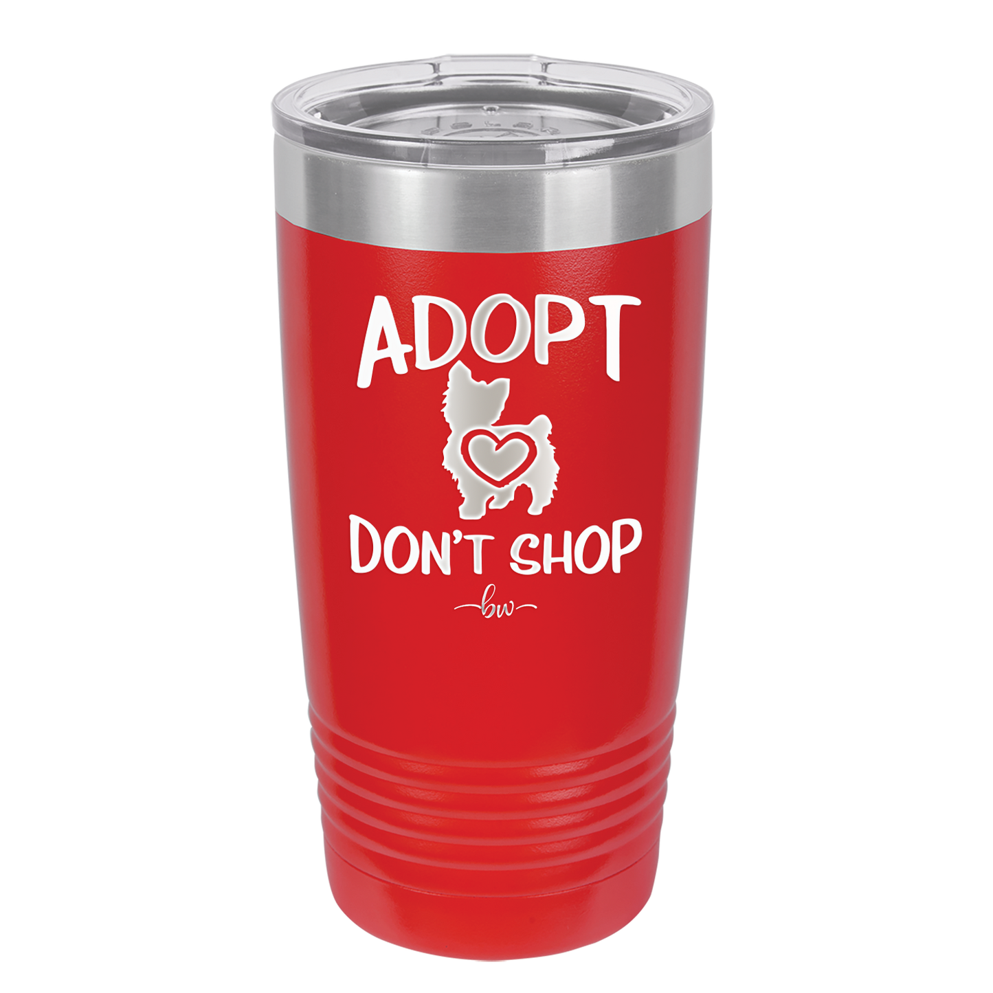 Adopt Don't Shop - Laser Engraved Stainless Steel Drinkware - 1013 -