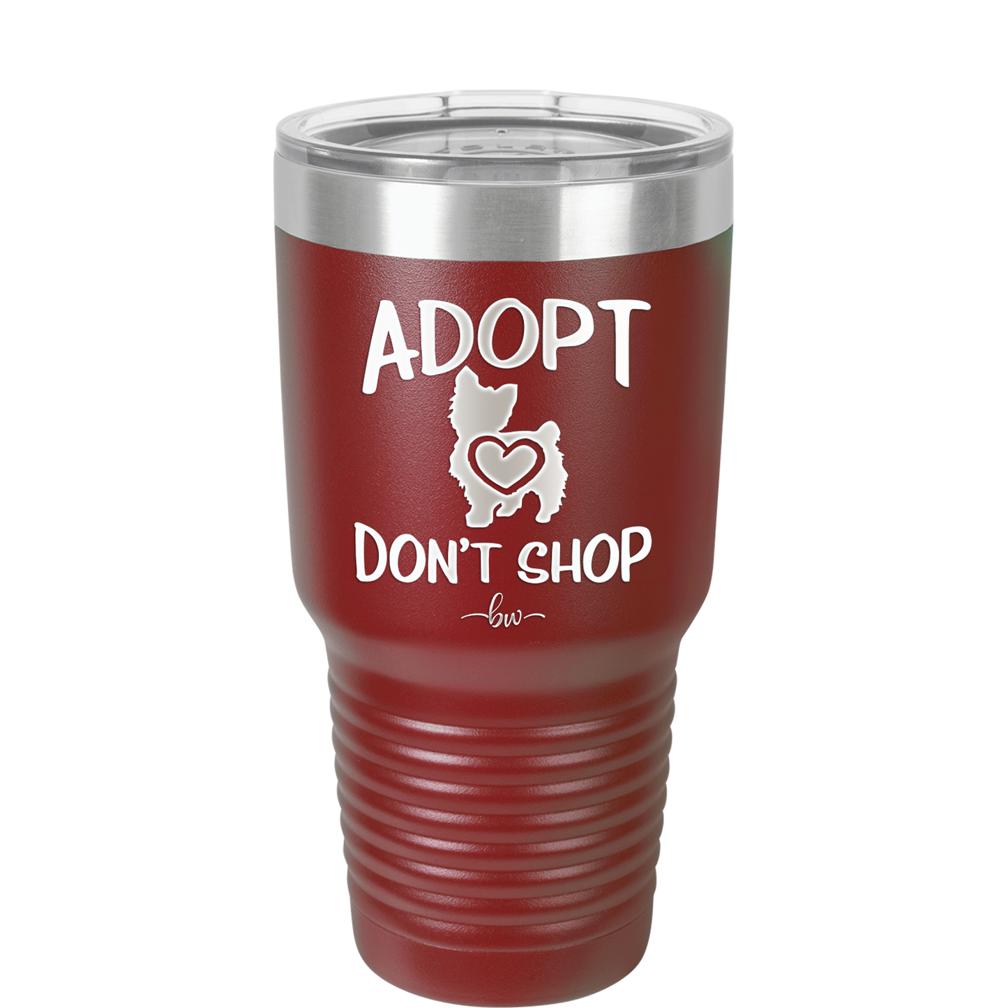 Adopt Don't Shop - Laser Engraved Stainless Steel Drinkware - 1013 -