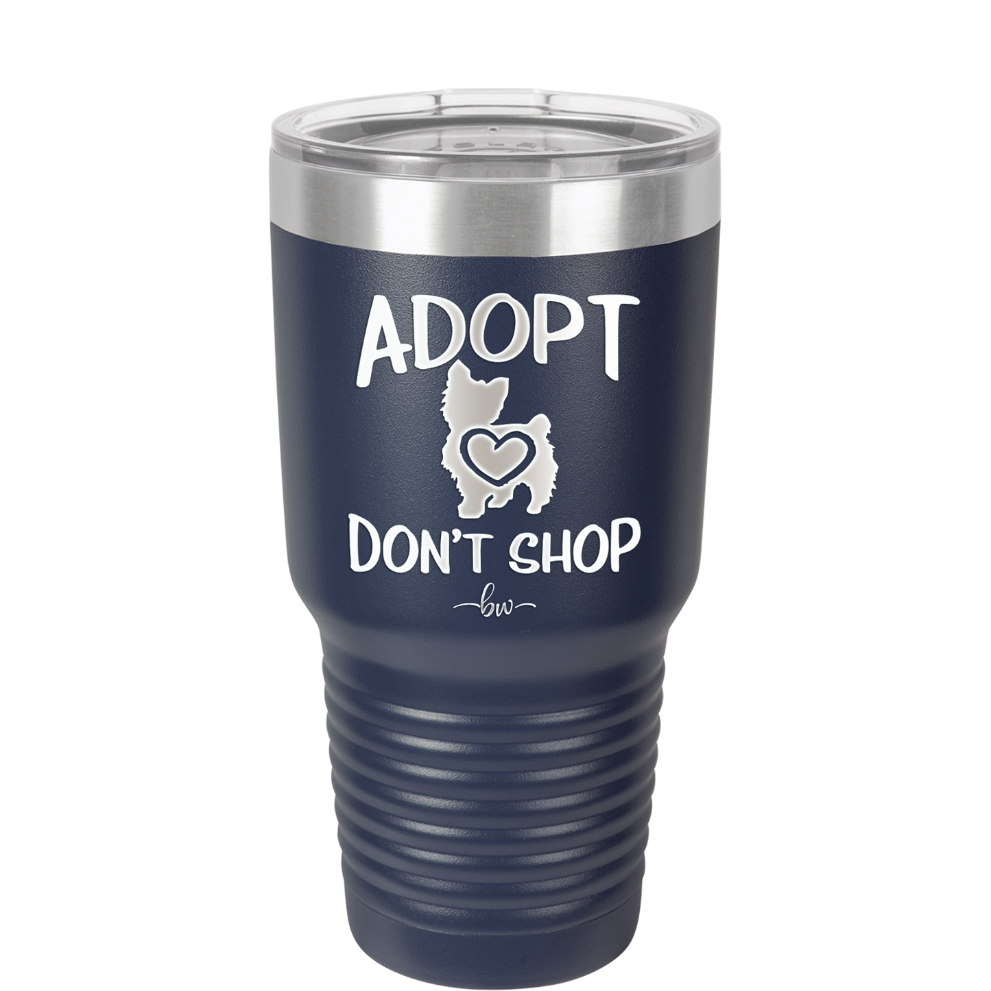Adopt Don't Shop - Laser Engraved Stainless Steel Drinkware - 1013 -