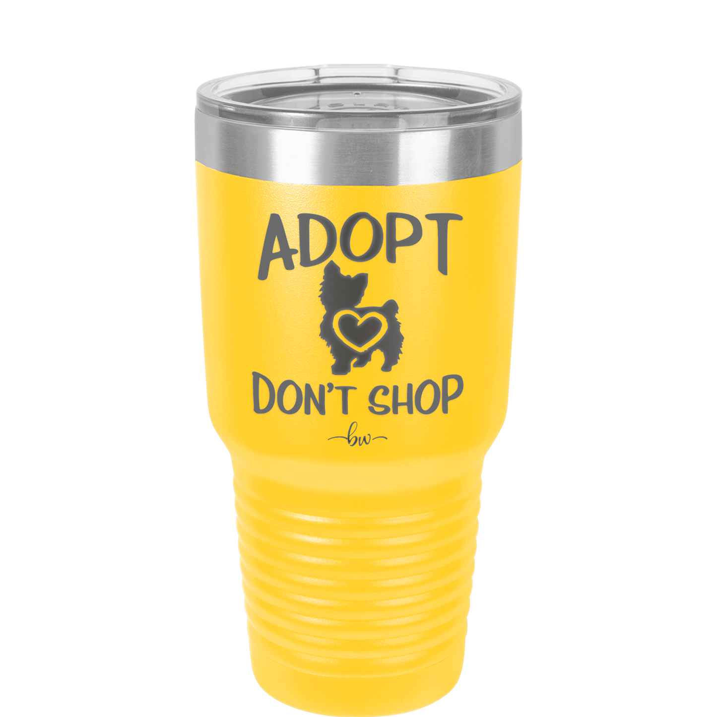 Adopt Don't Shop - Laser Engraved Stainless Steel Drinkware - 1013 -