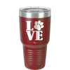 LOVE with Pawprint - Laser Engraved Stainless Steel Drinkware - 1018 -