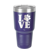 LOVE with Pawprint - Laser Engraved Stainless Steel Drinkware - 1018 -