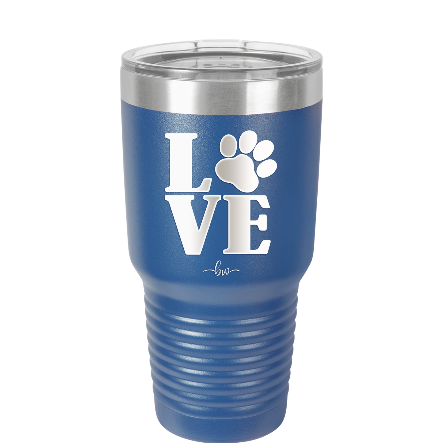 LOVE with Pawprint - Laser Engraved Stainless Steel Drinkware - 1018 -