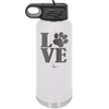 LOVE with Pawprint - Laser Engraved Stainless Steel Drinkware - 1018 -