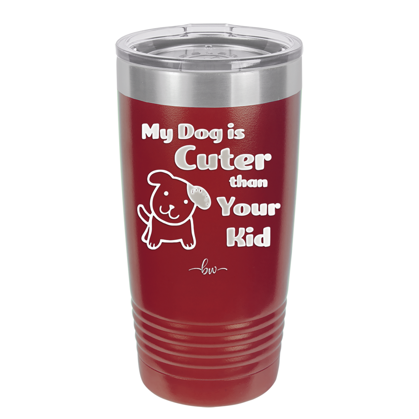 My Dog is Cuter Than Your Kid - Laser Engraved Stainless Steel Drinkware - 1027 -