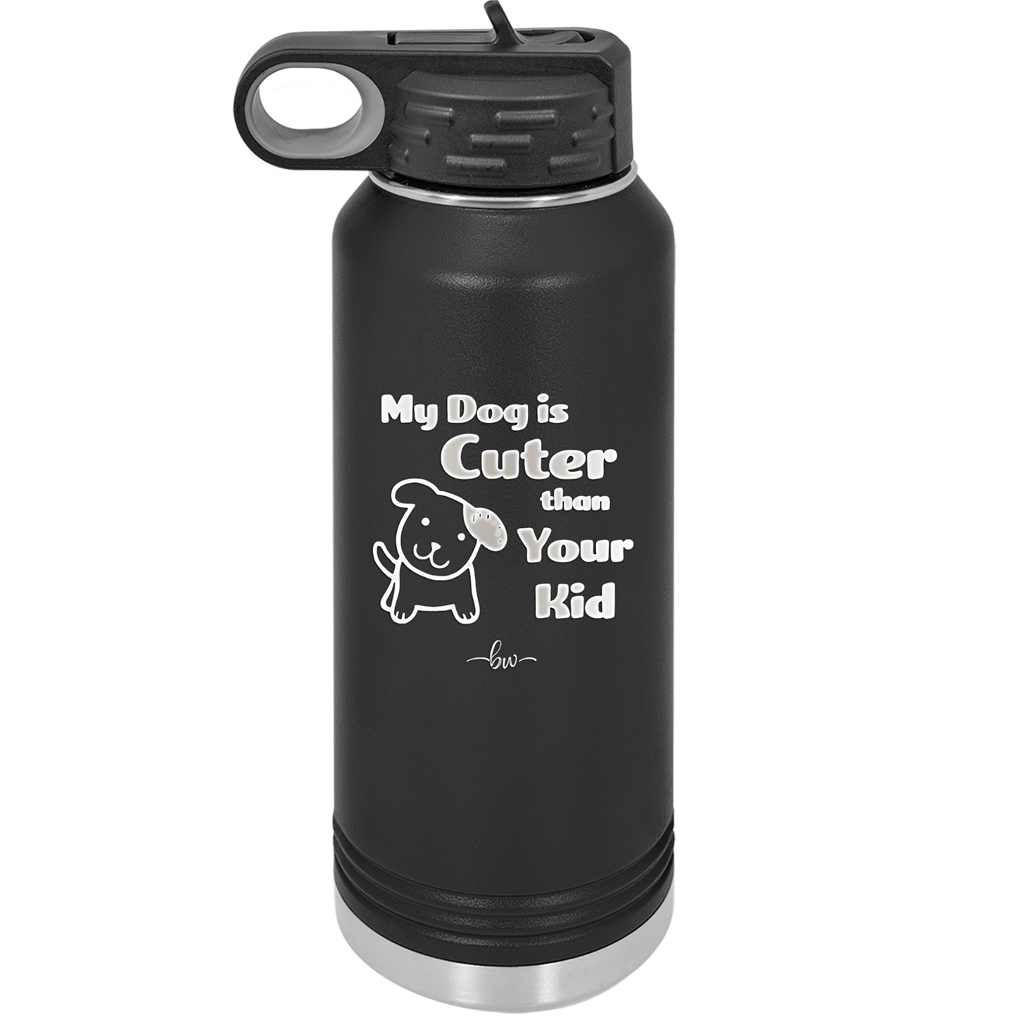 My Dog is Cuter Than Your Kid - Laser Engraved Stainless Steel Drinkware - 1027 -