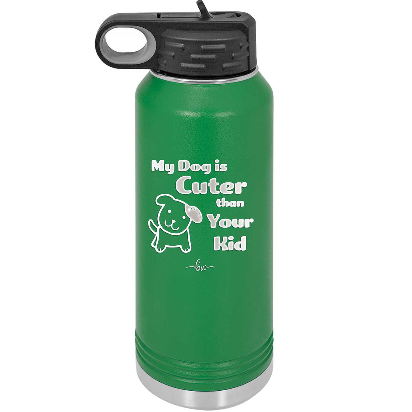 My Dog is Cuter Than Your Kid - Laser Engraved Stainless Steel Drinkware - 1027 -