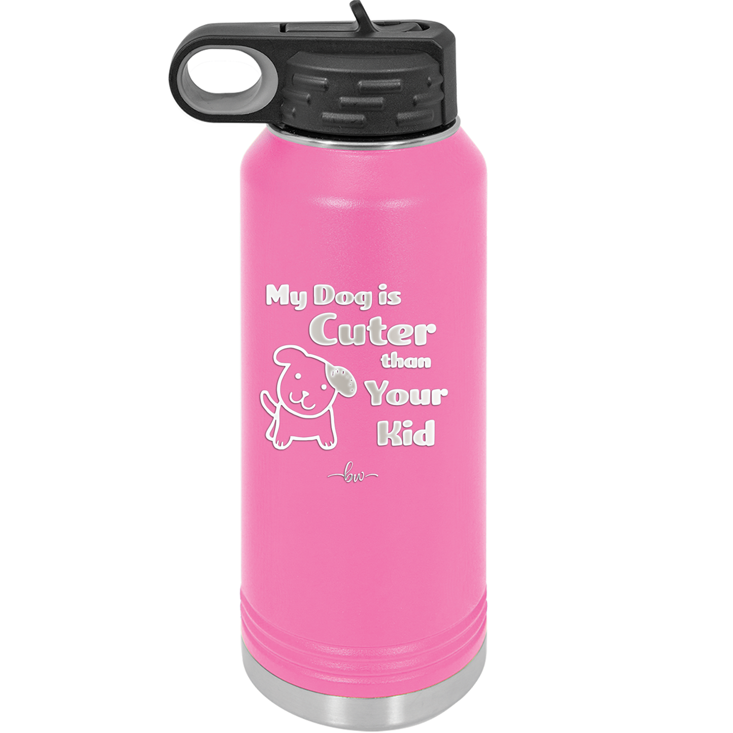 My Dog is Cuter Than Your Kid - Laser Engraved Stainless Steel Drinkware - 1027 -