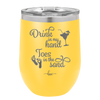 Drink in My Hand, Toes in the Sand - Laser Engraved Stainless Steel Drinkware - 1035 -