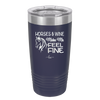 Horses and Wine Make Me Feel Fine - Laser Engraved Stainless Steel Drinkware - 1036 -