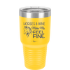 Horses and Wine Make Me Feel Fine - Laser Engraved Stainless Steel Drinkware - 1036 -