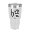 LOVE with Horse Head - Laser Engraved Stainless Steel Drinkware - 1038 -