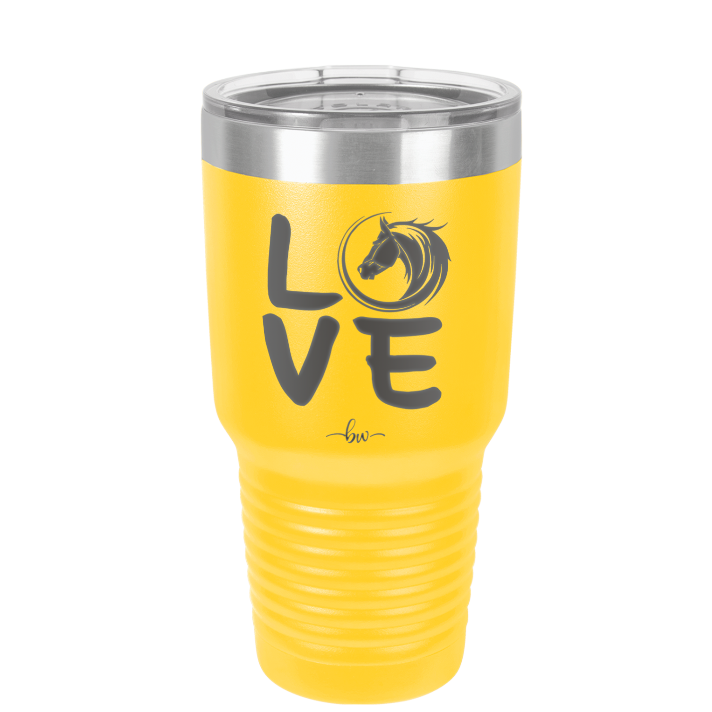 LOVE with Horse Head - Laser Engraved Stainless Steel Drinkware - 1038 -