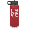 LOVE with Horse Head - Laser Engraved Stainless Steel Drinkware - 1038 -