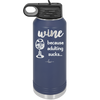 Wine Because Adulting Sucks - Laser Engraved Stainless Steel Drinkware - 1048 -