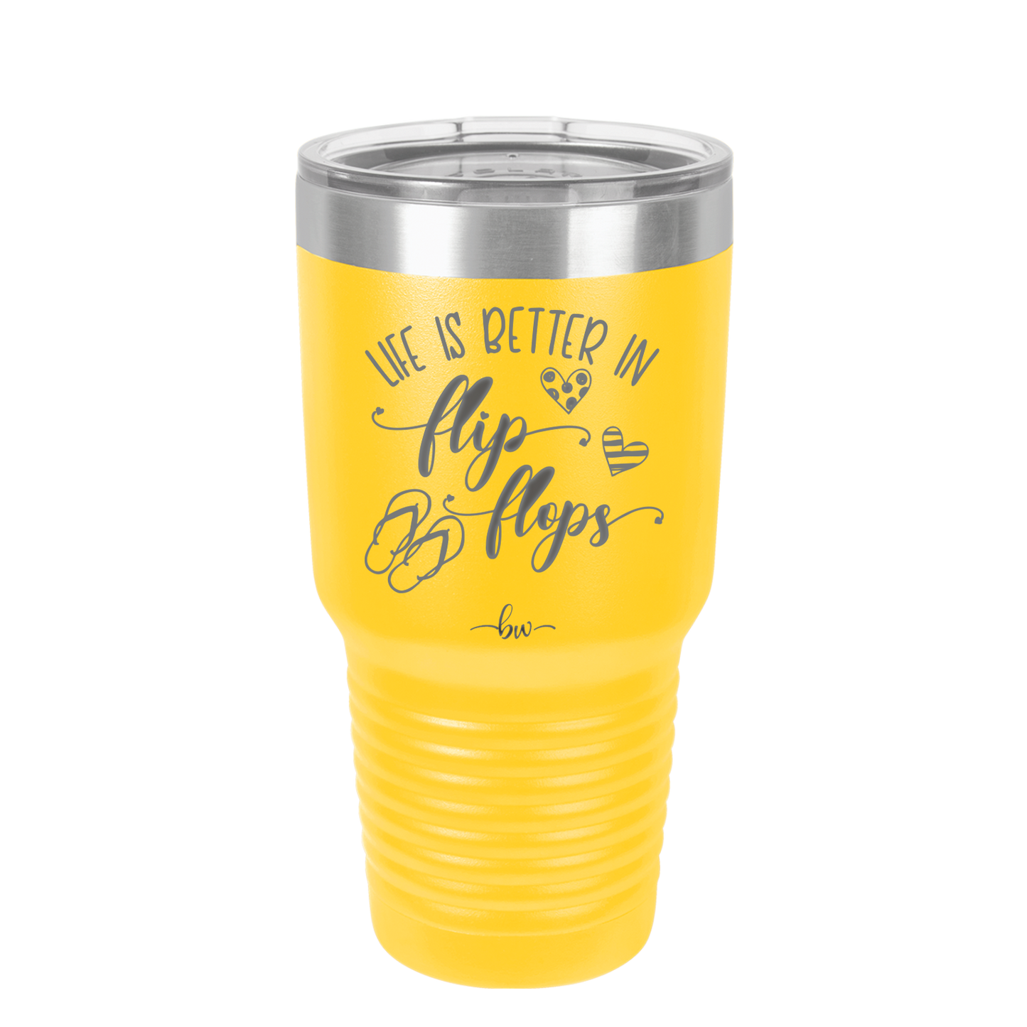 Life is Better in Flip Flops - Laser Engraved Stainless Steel Drinkware - 1065 -