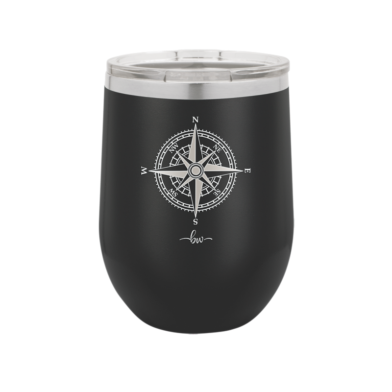 Compass Rose - Laser Engraved Stainless Steel Drinkware - 1071 -