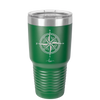 Compass Rose - Laser Engraved Stainless Steel Drinkware - 1071 -