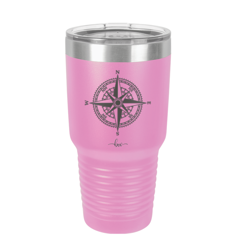 Compass Rose - Laser Engraved Stainless Steel Drinkware - 1071 -