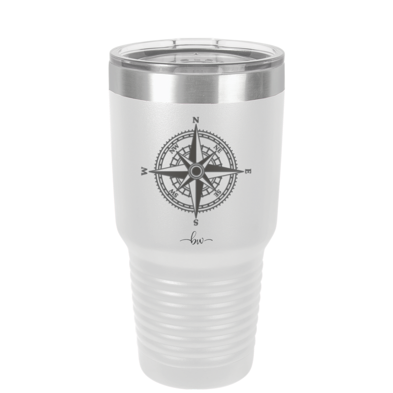 Compass Rose - Laser Engraved Stainless Steel Drinkware - 1071 -