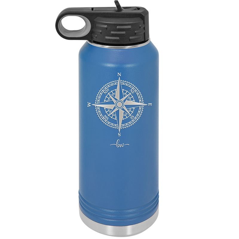 Compass Rose - Laser Engraved Stainless Steel Drinkware - 1071 -