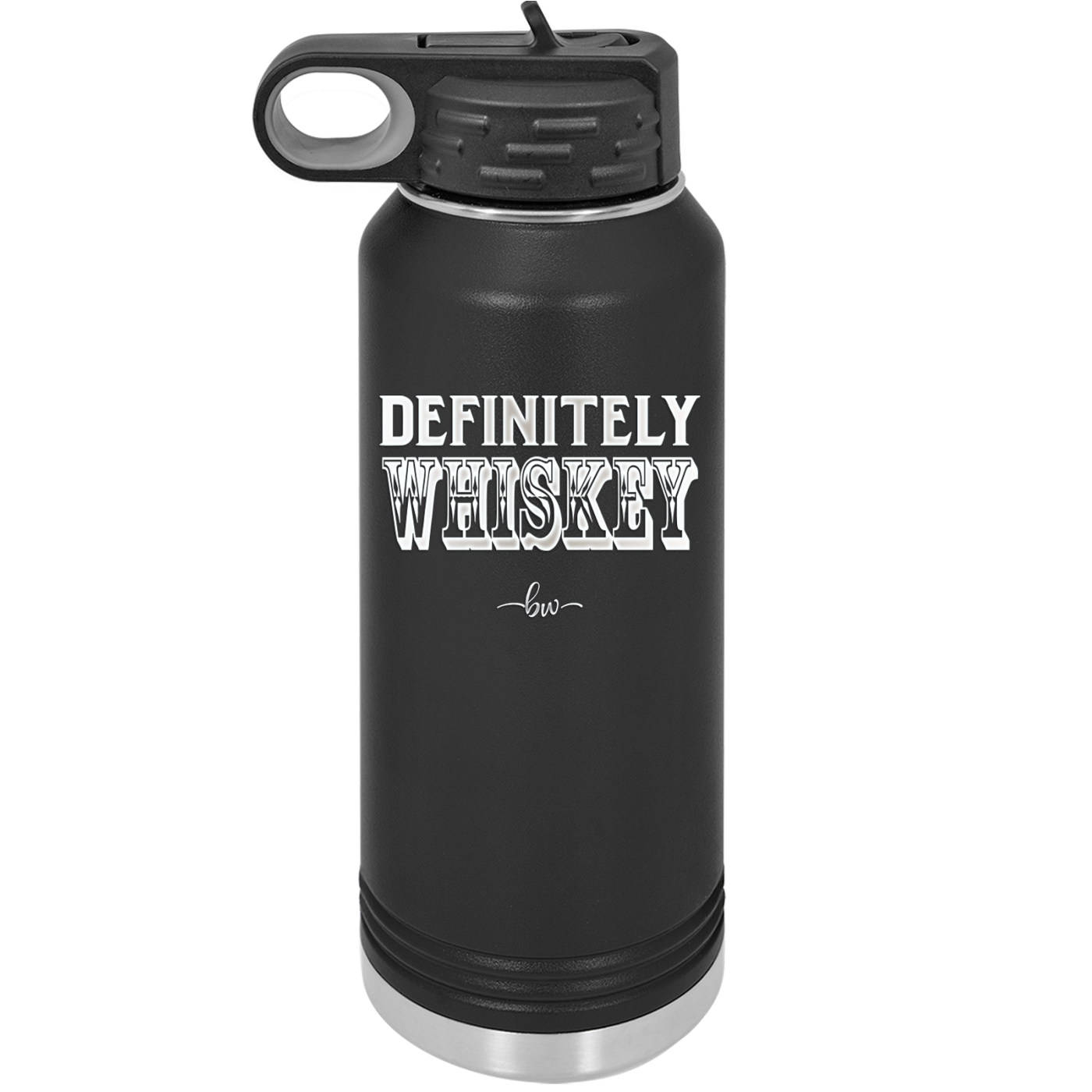 Definitely Whiskey - Laser Engraved Stainless Steel Drinkware - 1081 -