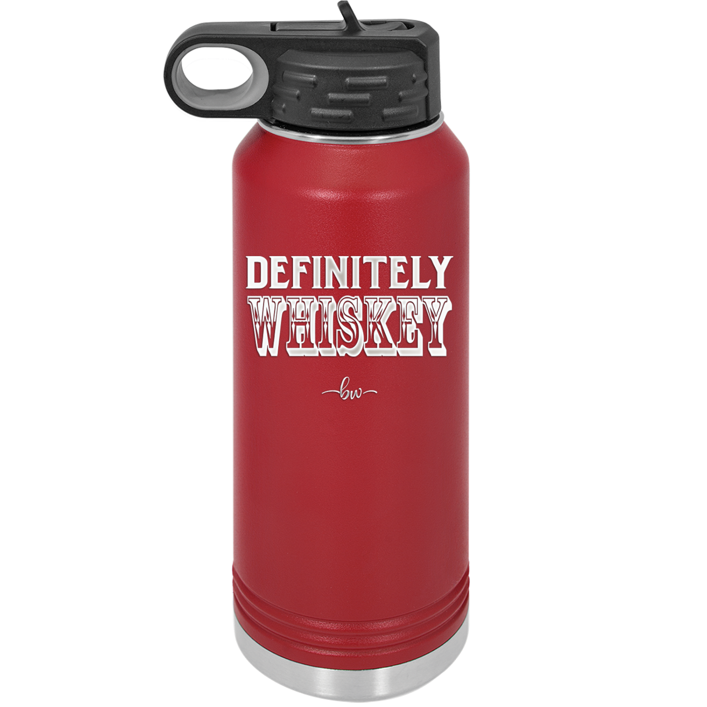 Definitely Whiskey - Laser Engraved Stainless Steel Drinkware - 1081 -