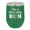 This is Most Likely Rum - Laser Engraved Stainless Steel Drinkware - 1083 -