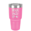 Beach Please - Laser Engraved Stainless Steel Drinkware - 1095 -