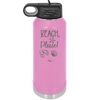 Beach Please - Laser Engraved Stainless Steel Drinkware - 1095 -