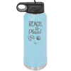 Beach Please - Laser Engraved Stainless Steel Drinkware - 1095 -