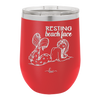 Resting Beach Face - Laser Engraved Stainless Steel Drinkware - 1099 -