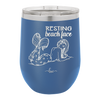 Resting Beach Face - Laser Engraved Stainless Steel Drinkware - 1099 -