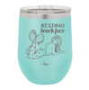 Resting Beach Face - Laser Engraved Stainless Steel Drinkware - 1099 -