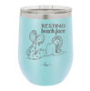 Resting Beach Face - Laser Engraved Stainless Steel Drinkware - 1099 -