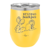 Resting Beach Face - Laser Engraved Stainless Steel Drinkware - 1099 -
