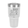 Resting Beach Face - Laser Engraved Stainless Steel Drinkware - 1099 -