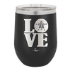 LOVE with Sand Dollar - Laser Engraved Stainless Steel Drinkware - 1100 -