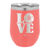 LOVE with Sand Dollar - Laser Engraved Stainless Steel Drinkware - 1100 -