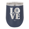 LOVE with Sand Dollar - Laser Engraved Stainless Steel Drinkware - 1100 -