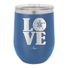 LOVE with Sand Dollar - Laser Engraved Stainless Steel Drinkware - 1100 -