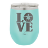 LOVE with Sand Dollar - Laser Engraved Stainless Steel Drinkware - 1100 -