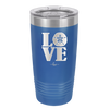 LOVE with Sand Dollar - Laser Engraved Stainless Steel Drinkware - 1100 -