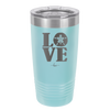 LOVE with Sand Dollar - Laser Engraved Stainless Steel Drinkware - 1100 -