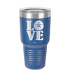 LOVE with Sand Dollar - Laser Engraved Stainless Steel Drinkware - 1100 -