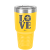 LOVE with Sand Dollar - Laser Engraved Stainless Steel Drinkware - 1100 -
