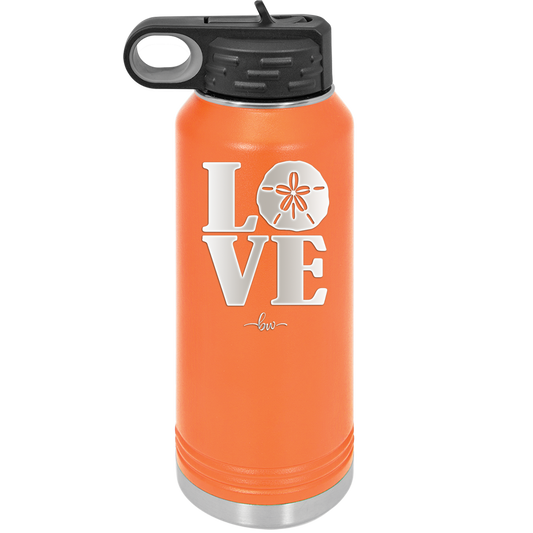 LOVE with Sand Dollar - Laser Engraved Stainless Steel Drinkware - 1100 -