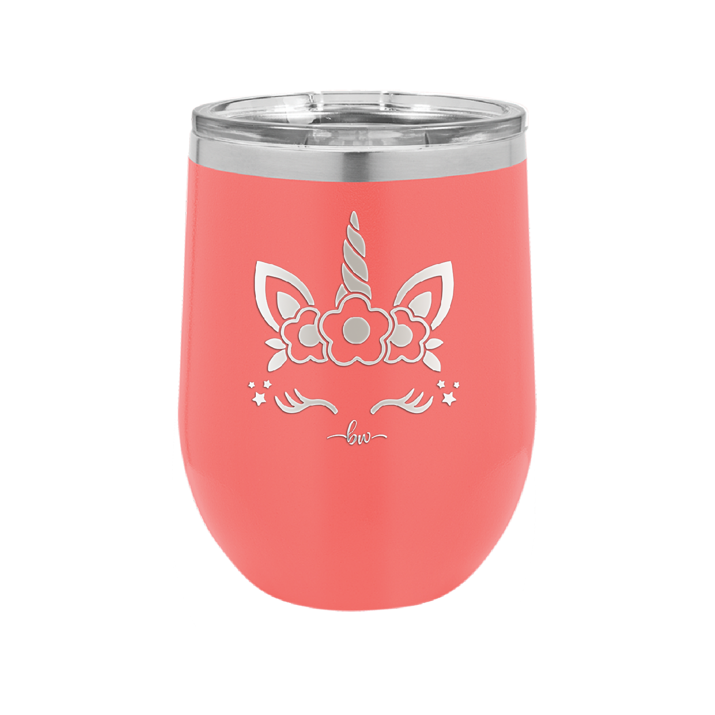 Unicorn Face - Laser Engraved Stainless Steel Drinkware - 1109 -